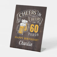 Wood Cheers And Beers Any Age Birthday