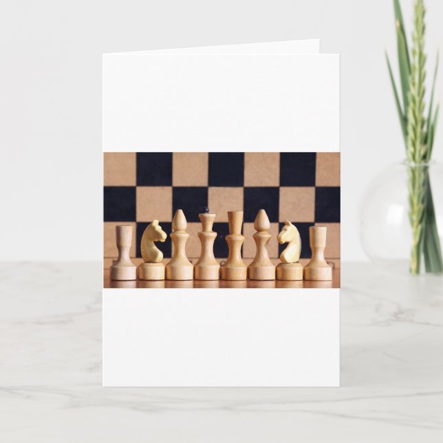 Wood Chess Pieces Card (Front)