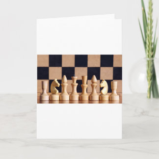 Wood Chess Pieces Card