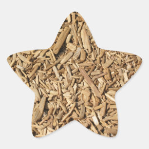 Wood Chips Star Sticker