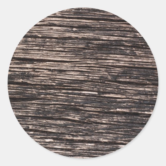 Wood Classic Round Sticker (Front)