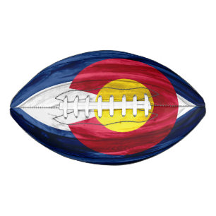 Wood Colorado flag full top print football