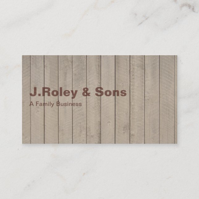 Wood Construction Business Cards (Front)