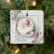 Wood Cranberry Foliage Baby First Christmas Photo