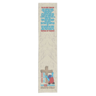 Wood Cross Cuz You Matter Gospel T-Shirt Short Table Runner