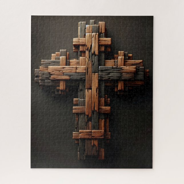 Wood Cross Puzzle (Vertical)
