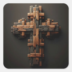 Wood Cross Stickers