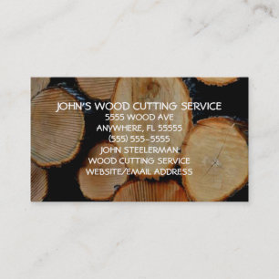 Wood Cutting and Splitting Business Card
