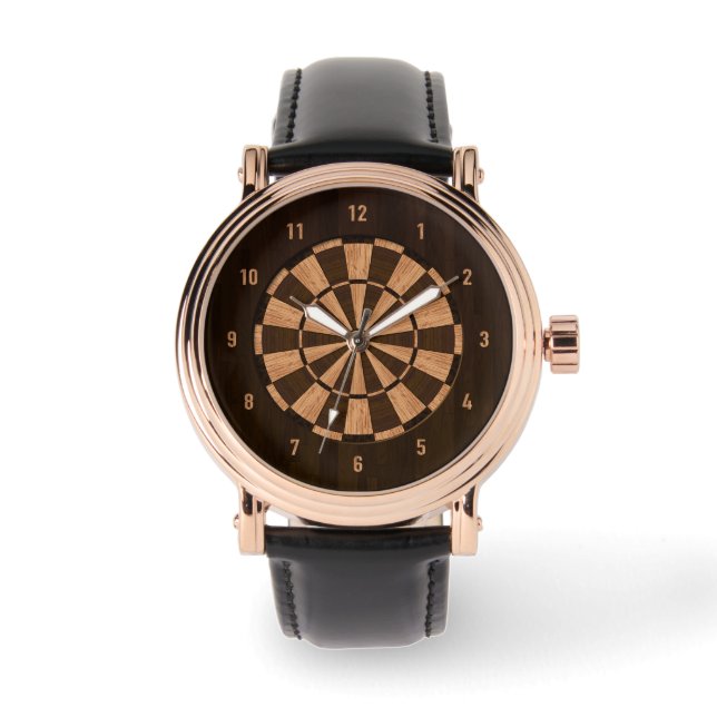 Wood Dartboard Watch (Front)