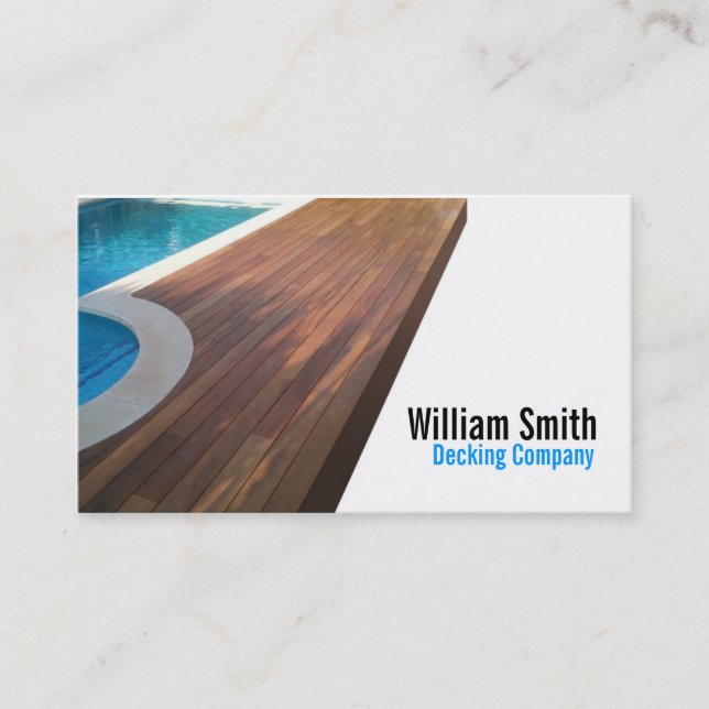 Wood Deck/Decking Contractor Business Card (Front)