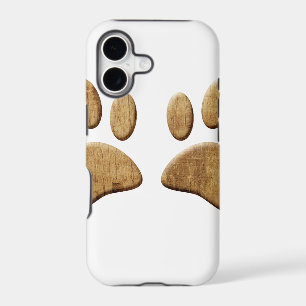 Wood Dog Paw Print