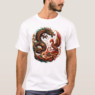 Wood Dragon and Phoenix T-Shirt