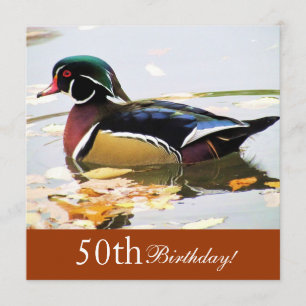 Wood Duck 50th Birthday Party Invitation