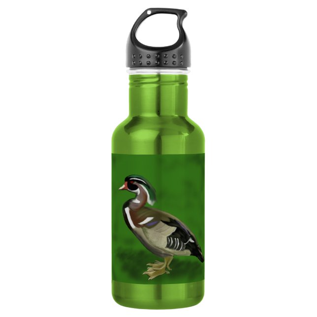 Wood Duck 532 Ml Water Bottle (Front)