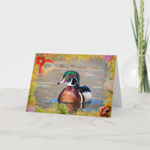 Wood Duck Drake Christmas Card