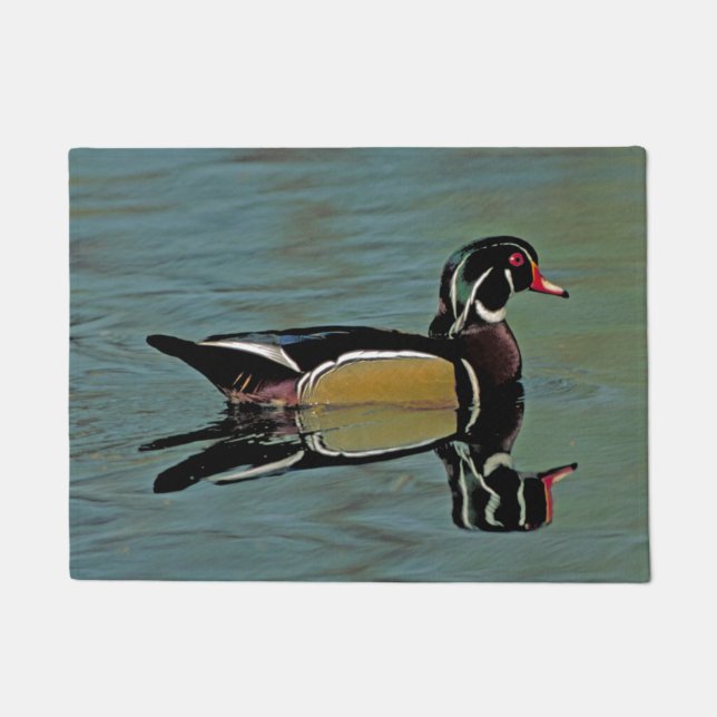 Wood Duck Drake Doormat (Front)