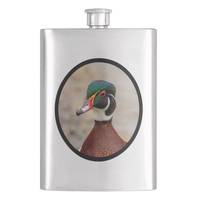 Wood Duck Hip Flask (Front)