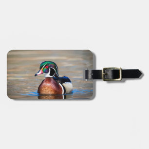 Wood Duck in a pond Luggage Tag