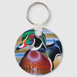 Wood Duck Key Chain, Duck Hunting Key Ring