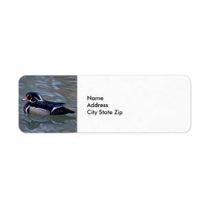 Wood Duck Label Return Address Label