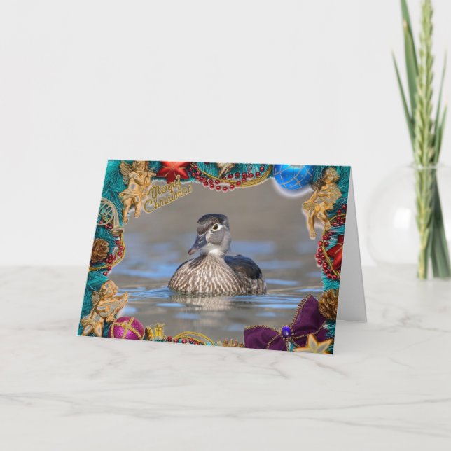 Wood Duck on a Christmas Card (Front)