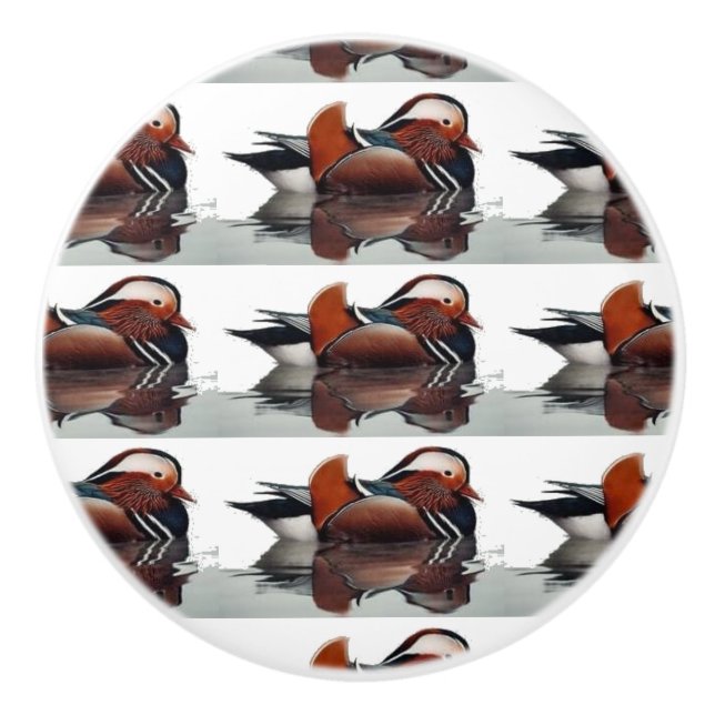 Wood Duck Thunder_Cove  Ceramic Knob (Front)