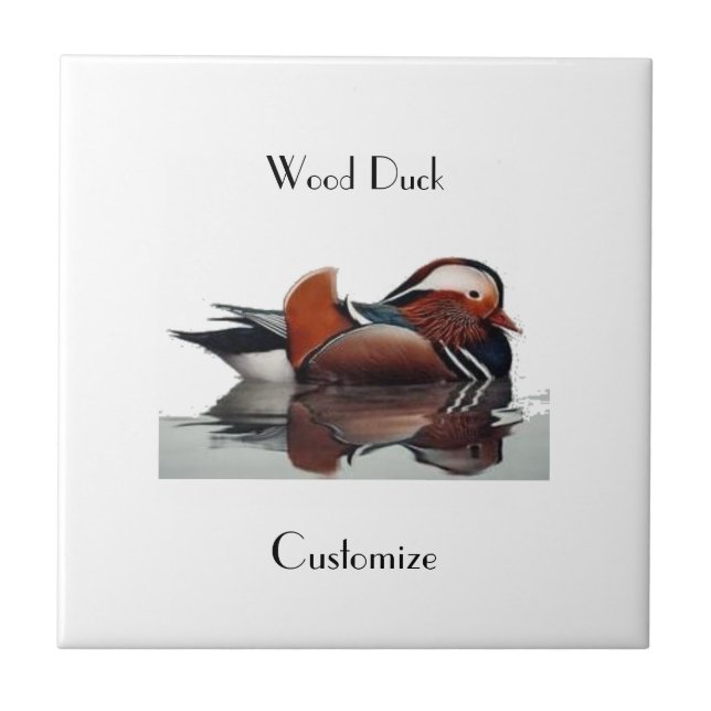Wood Duck Thunder_Cove Ceramic Tile (Front)