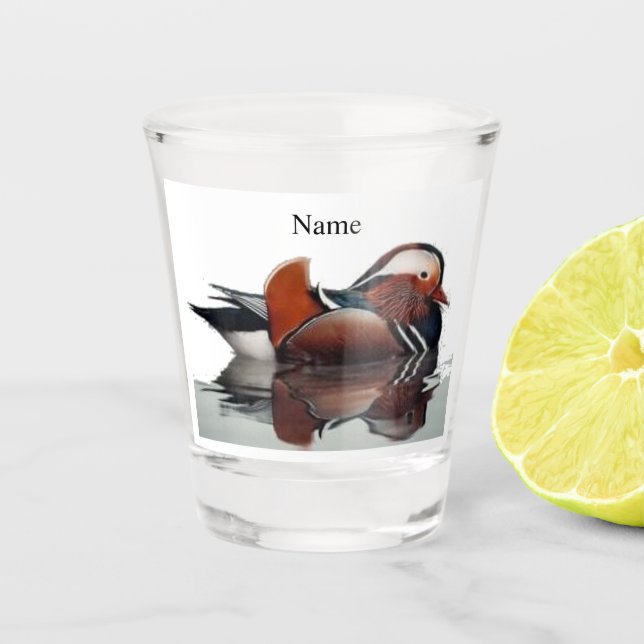 Wood Duck Thunder_Cove  Shot Glass (Front)