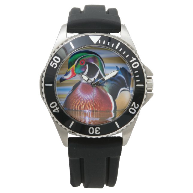 Wood Duck Watch for Men, Duck Hunting Watch (Front)