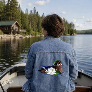 Wood Duck Water Lily Denim Jacket