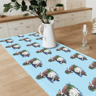 Wood Duck Water Lily Short Table Runner