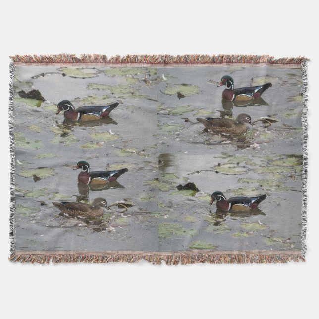 Wood Ducks Throw Blanket (Front)