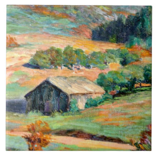 Wood - Early Fall Landscape Ceramic Tile