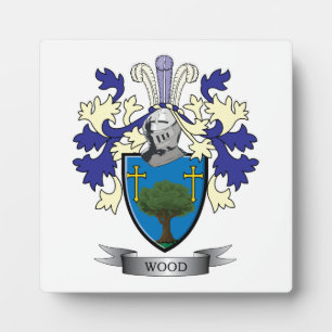 Wood Family Crest Coat of Arms Plaque