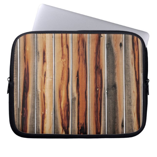 Wood Fence Texture Cool Unique Laptop Sleeve (Front)