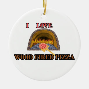 wood fired pizza ceramic tree decoration