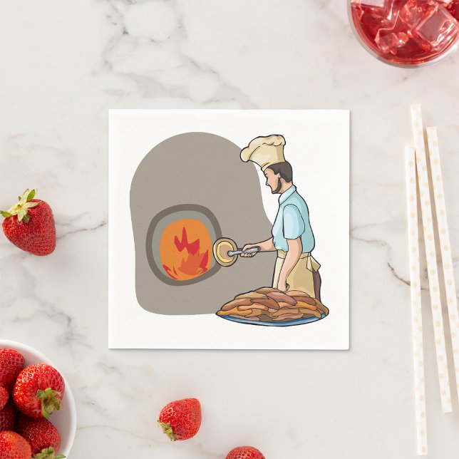 Wood Fired Pizza Oven Chef Napkin (Creator Uploaded)