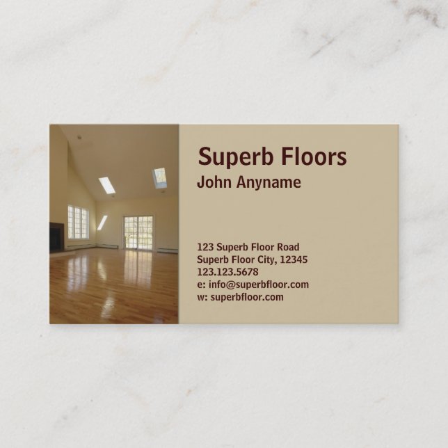 wood floor business card (Front)