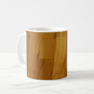 Wood floor coffee mug