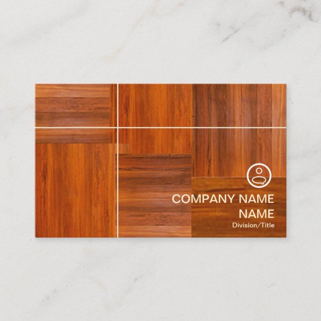 Wood Floor Pattern Business Card (Front)