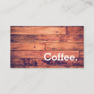 Wood Floor Simple Loyalty Coffee PunchCard Rico Card