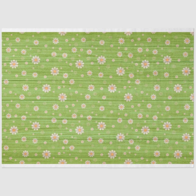 Wood Floral Modern Popular Tissue Paper (Front)