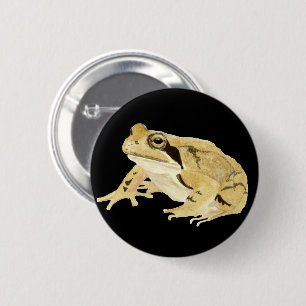 Wood Frog 6 Cm Round Badge