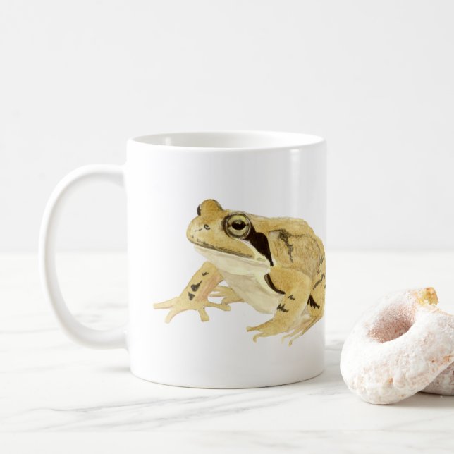 Wood Frog Coffee Mug (With Donut)