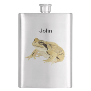 Wood Frog Hip Flask