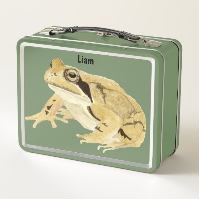 Wood Frog Metal Lunch Box (Back)