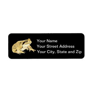 Wood Frog Return Address Label