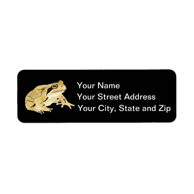 Wood Frog Return Address Label (Front)