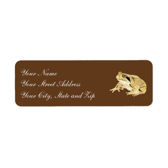 Wood Frog Return Address Label (Front)