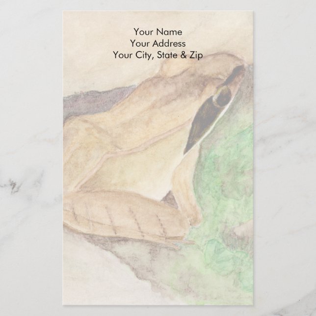 Wood Frog Stationery (Front)